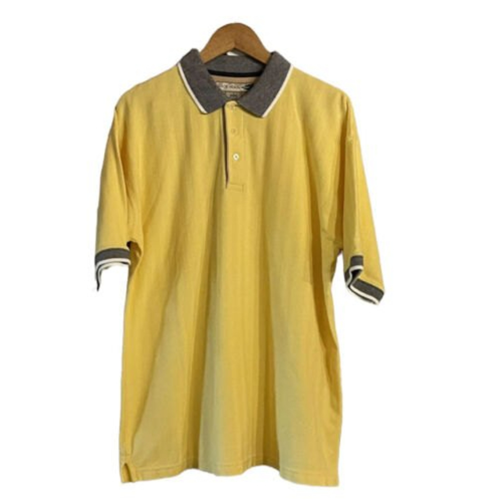 Vintage Duck Head Original Polo Shirt Short Sleeve Yellow Mens Size Large